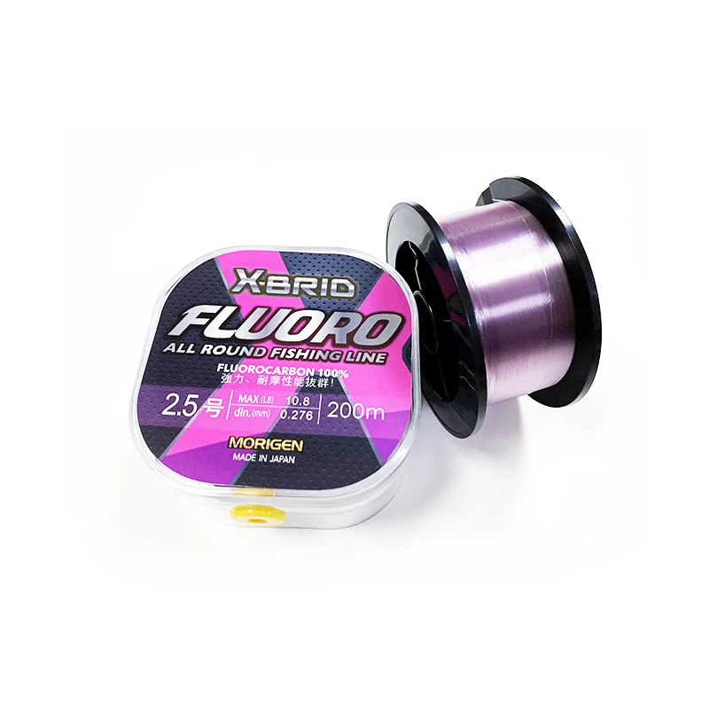 MORIGEN-líneas de fluorocarbono X-BRID, aparejos de Pesca de fibra de carbono para agua de mar, 0.212-0.384mm, 6.6LB-20LB, hechos en Japón - imagen 5
