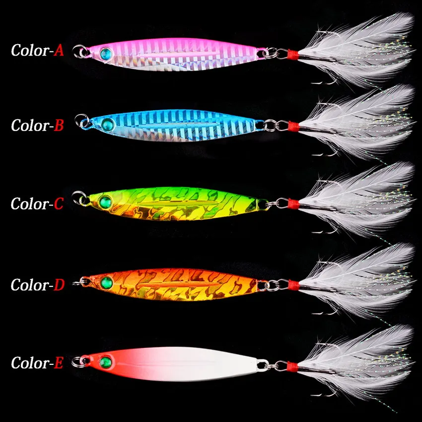 Señuelo cuchara metal con acabado brillante y diseño aerodinámico