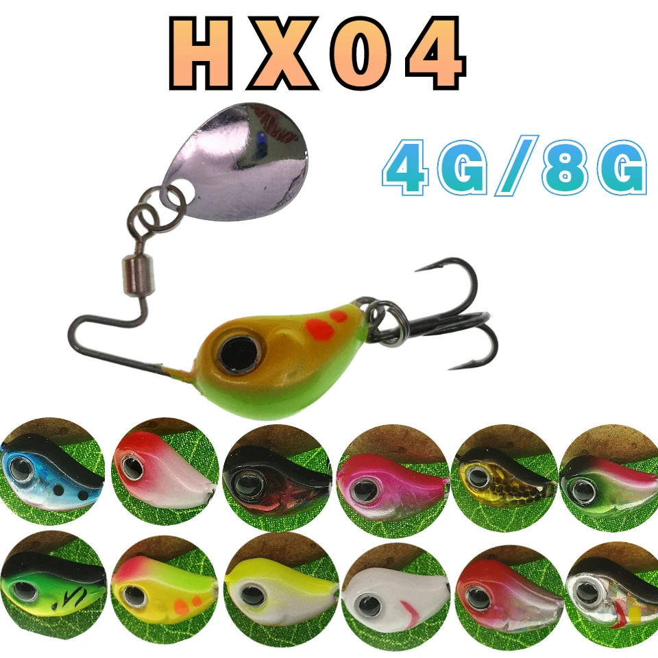 Mini señuelo de pesca de Metal VIB con cuchara, aparejos de pesca de hielo, Pin Crankbait, vibración, Spinner, hundimiento, 1 unidad, 4g/8g - imagen 2
