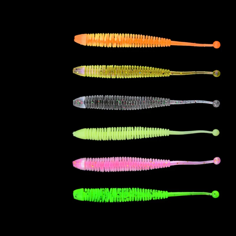 Señuelo de Pesca Artificial, cebo suave de 8cm, Swimbait, Cola gruesa, gusano, calamar, Isca - imagen 3