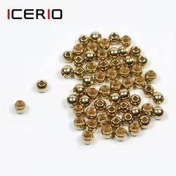 ICERIO-Cuentas de latón atado de moscas, 100/500/1000 unidades, ninfa Streamer Bugs, Fly Hook, atado de materiales, accesorios, 2,4mm, 2,8mm, 3,3mm