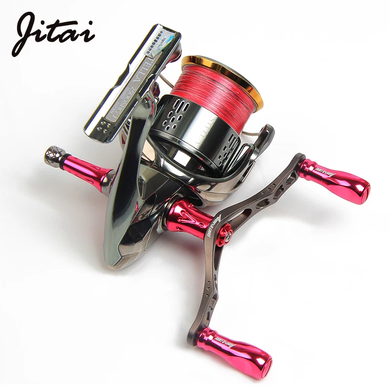Jitai-mango de doble carrete giratorio para Shimano Daiwa , 4BBs CNC, mango de potencia de mecanizado de alta precisión - imagen 2