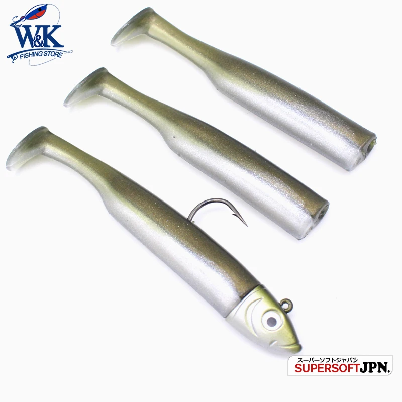 Señuelos de Pesca con cabeza de plantilla, 1/0 ganchos, 12g, 2 piezas/pk, para Vinilo Suave, peso de 3/7 oz, con ojos láser, para pesca en tierra - imagen 5