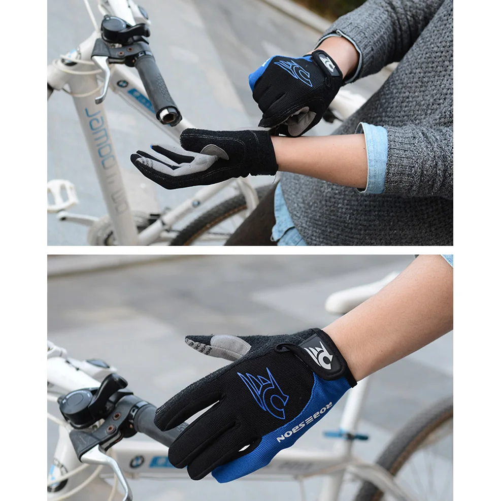 Guantes de ciclismo transpirables de dedo completo, guantes deportivos para bicicleta de montaña y carretera, Otoño e Invierno - imagen 5