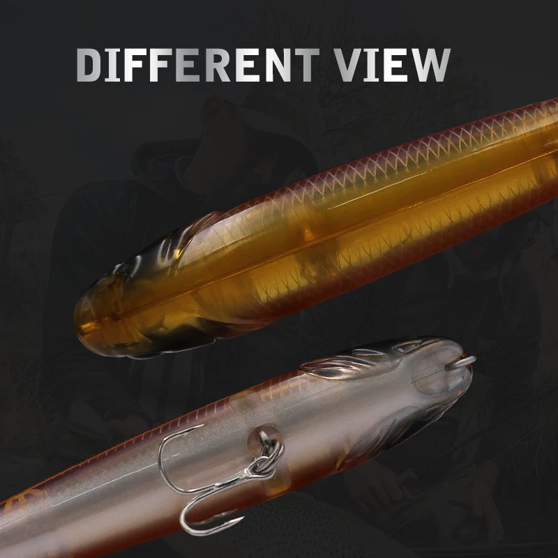 Wondershot D05 98mm 12g lápiz 4 colores Swimbait señuelo Wobbler Pencilbait Top agua modelo caliente aparejos de pesca anzuelos de níquel blanco - imagen 3