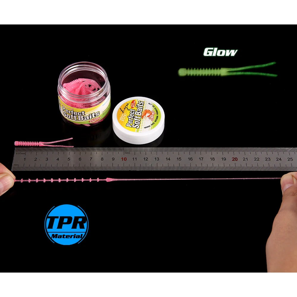 Señuelo de pesca suave Wobbler gusano Isca cebo Artificial Swimbait trucha señuelo TPR material ecológico 5,5 cm/0,24g señuelo de gusano suave - imagen 5