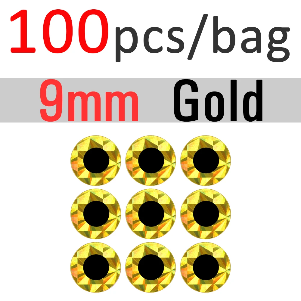 9mm Gold 100pcs