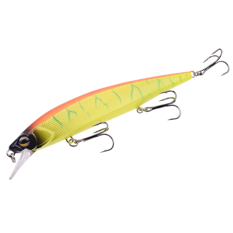 1 Uds Minnow Señuelos de Pesca 14cm/18,5g 3D ojos artificiales carnada ganchos Crankbaits cebo duro Wobbler bajo perca carpa abordar Swimbait - imagen 4