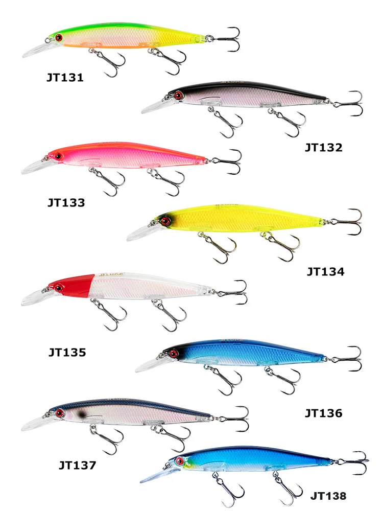 Señuelos de pececillos de Pesca flotante, 125mm, 12,5g, para Lucio, Wobbler, Swimbait, Jerkbait, JT9286 - imagen 5