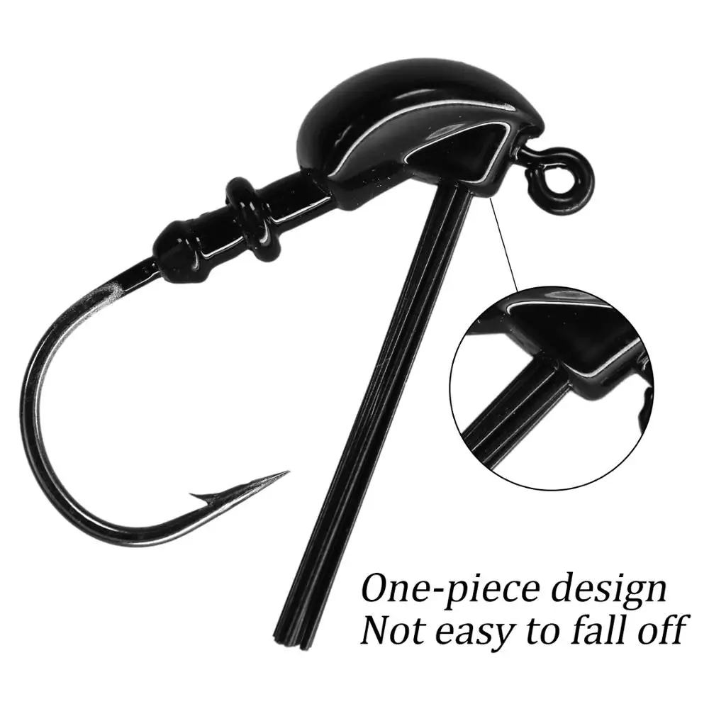 Señuelos de pesca de lubina, 1 Uds., 5g, 7g, 10g, 14g, falda de goma, cebo de alambre, plantillas de pesca, anzuelo de cabeza para cebos artificiales de pesca de lubina Buzz - imagen 4