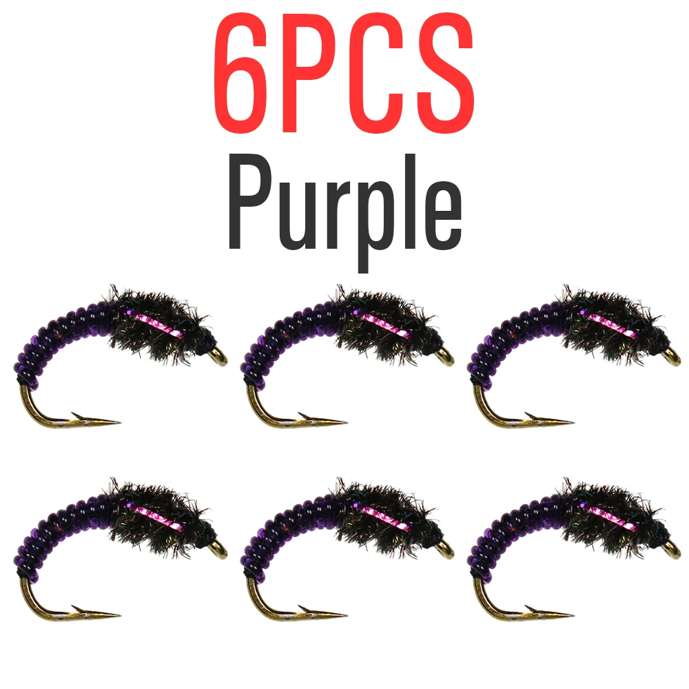 6pcs Purple