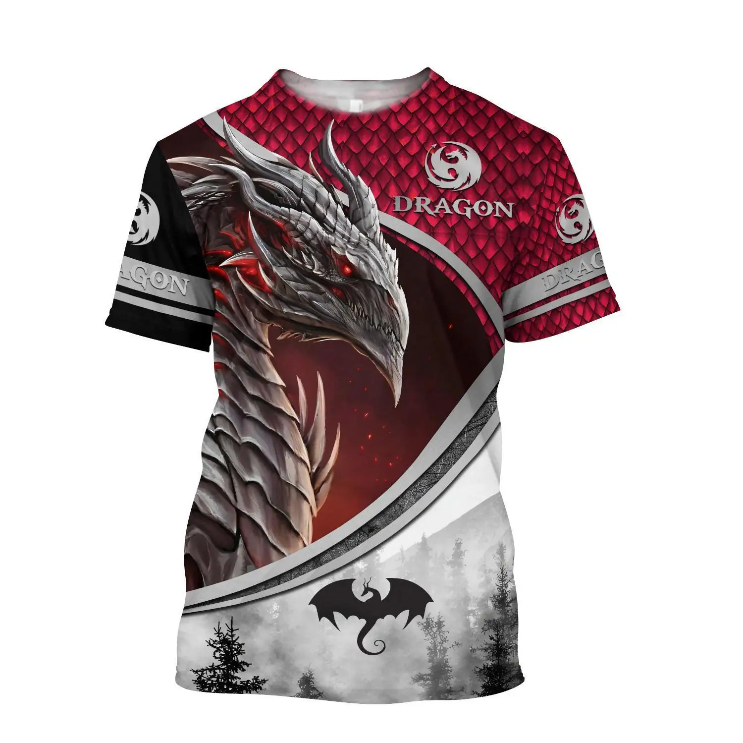 TX0161 Camiseta manga corta 3D Armadura Caballero Dragón Unisex - imagen 5