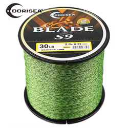 Sedal trenzado PE DORISEA Blade S9, extremo reforzado