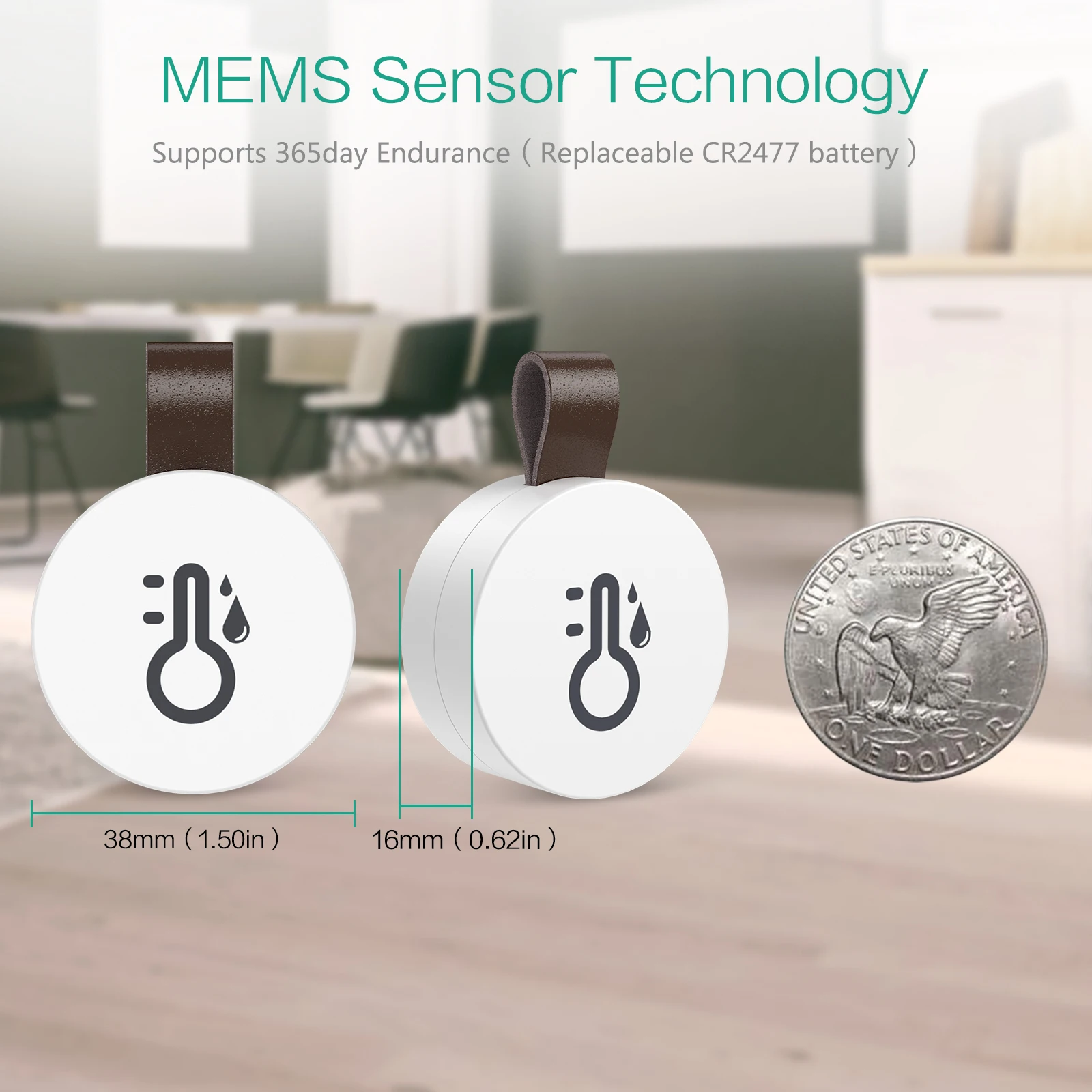 ORIA Termohigrómetro Bluetooth Interior – Temp/Humedad con App - imagen 3