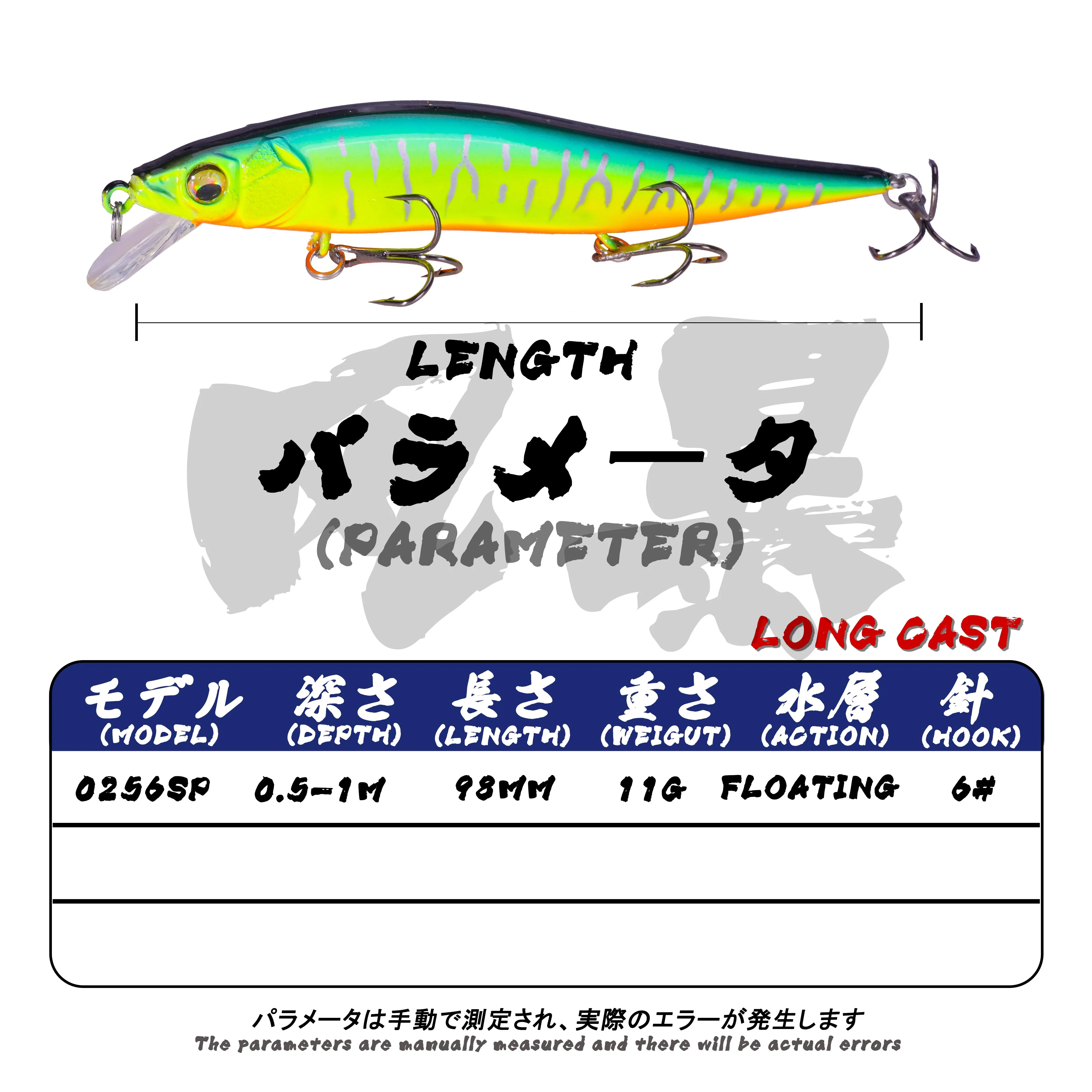 Señuelo mostrando su diseño de cebo duro y 11g para pesca de lucio