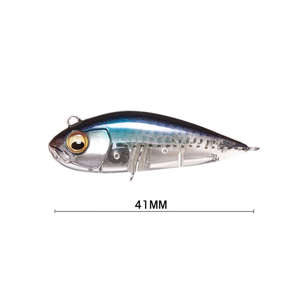 WALK FISH-señuelo de pesca Artificial, cebo duro de agua salada, anzuelo triple, aparejos de pesca de lubina, 41MM, 3,7G - imagen 3
