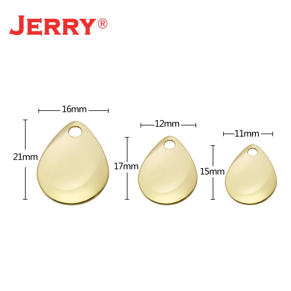 Jerry-cuchillas giratorias de Colorado, accesorios de pesca, cuchara de latón liso, señuelos metálicos de ruido, percha para trucha, 50 unids/lote - imagen 4