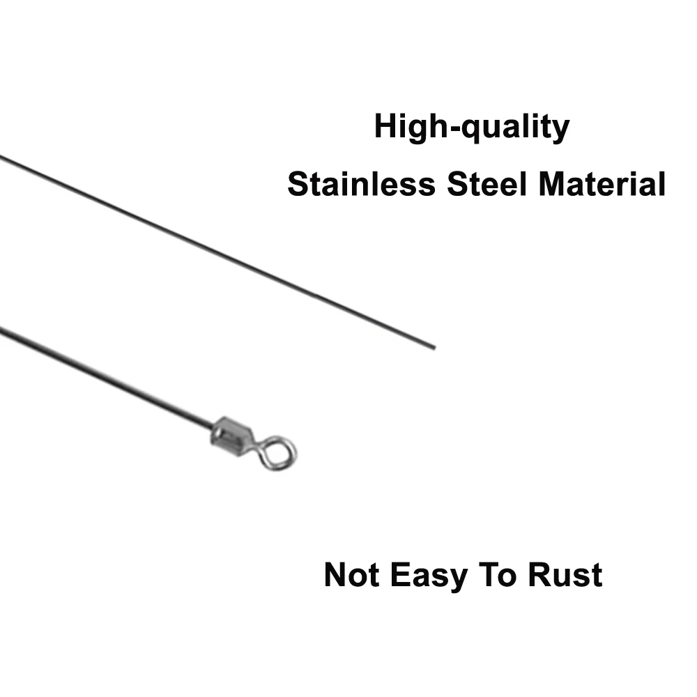 30 Uds. De alambre de acero, poste largo giratorio de pesca, barril giratorio de acero inoxidable, accesorios de conector de pesca, aparejos - imagen 3
