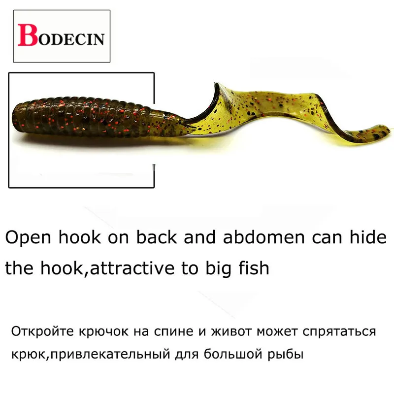 Aparejos de pesca suaves/señuelo para carpa, lubina, trucha, 12 Uds., gusanos con olor a sal, larvas artificiales/cebo de silicona para peces/plantilla Wobblers, mar, 6cm, 2g - imagen 3