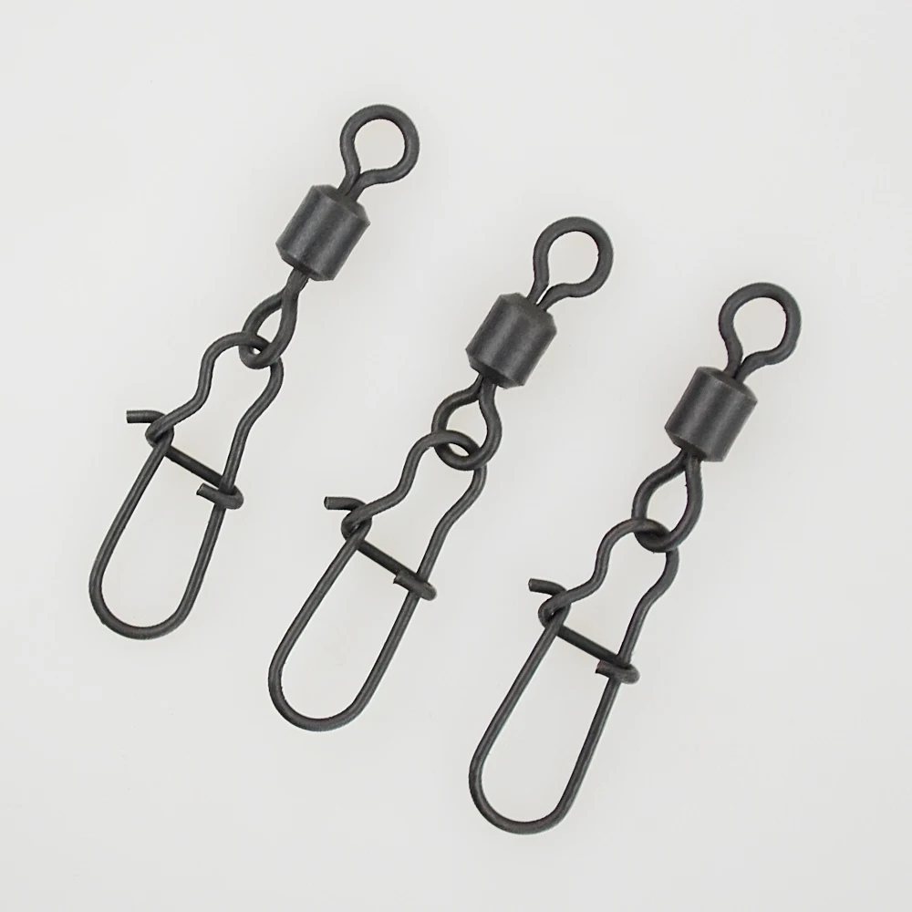 20 piezas para pesca de carpa, accesorio giratorio de cambio rápido, color negro mate, AG139 - imagen 5
