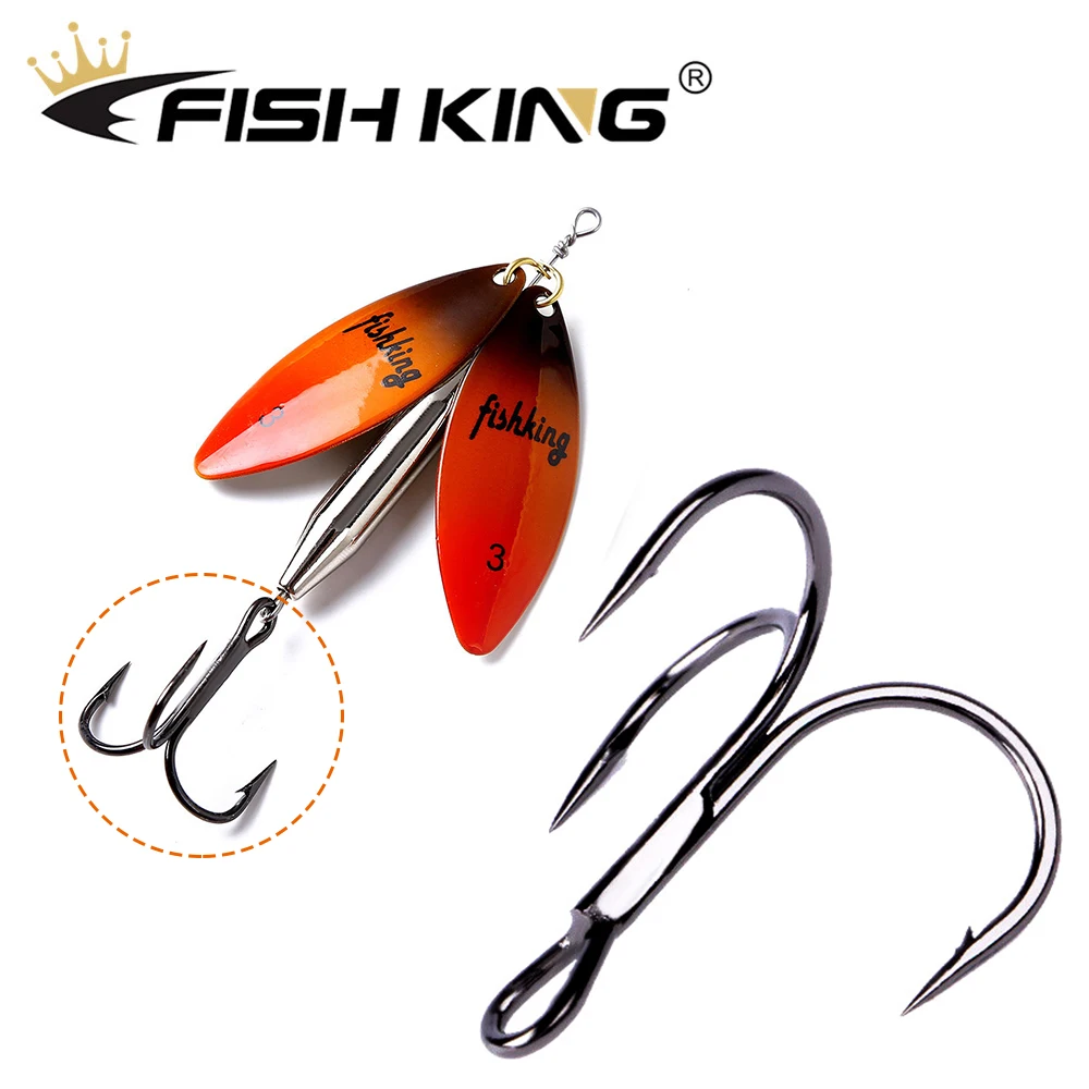 FISH KING 20 unids/pack anzuelo de pesca de acero rico en carbono níquel negro anzuelos redondos Triple súper afilados para lubina - imagen 3