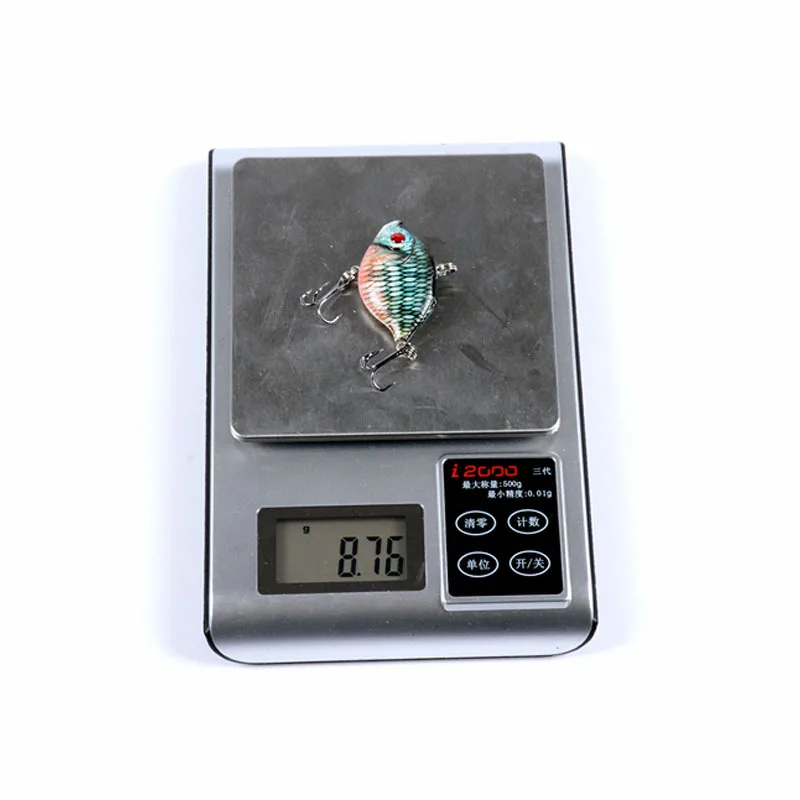 Señuelo de pesca VIB, cebo duro Artificial de plástico VIB con anzuelo triple, Crankbait, profundidad total, aparejos de pesca en hielo de invierno, 4,5 cm/8,8g, 1 ud. - imagen 4