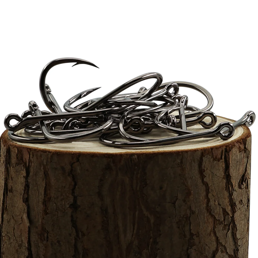 Juego de anzuelos de pesca CHINU, anzuelo de carpa de un solo círculo con púas, anzuelo de mar de acero rico en carbono, accesorios de pesca con mosca, aparejos - imagen 4