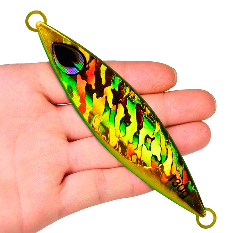 PROBEROS-SEÑUELOS DE pesca Jigging, cebos duros artificiales Wobbler, plantilla de Metal, cuchillo de Paillette, 130G/11CM - imagen 3