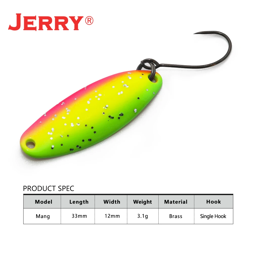 Jerry Mang-señuelo de Pesca con área de trucha, anzuelo Artificial Lrf, cebos giratorios Wobbler, cuchara de 3,1g para aparejos de Pesca de lubina y trucha - imagen 3