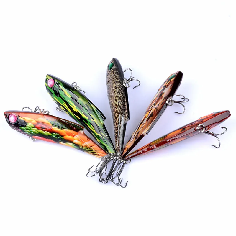 Goture-señuelo de pesca Artificial con anzuelo afilado, 5 unidades, VIB, 26,5g/9cm, Crankbait, Wobbler, 5 colores - imagen 4
