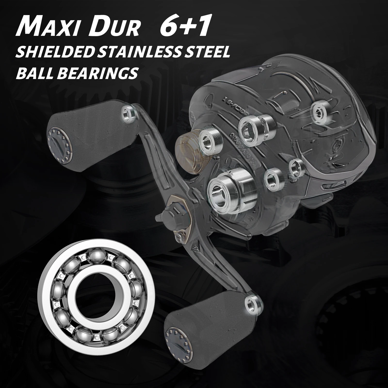 ANGRYFISH-Carretes de pesca de fundición, 7 + 1BB, 6,3: 1, carrete de Metal para Baitcasting derecho/izquierdo, gran oferta - imagen 4