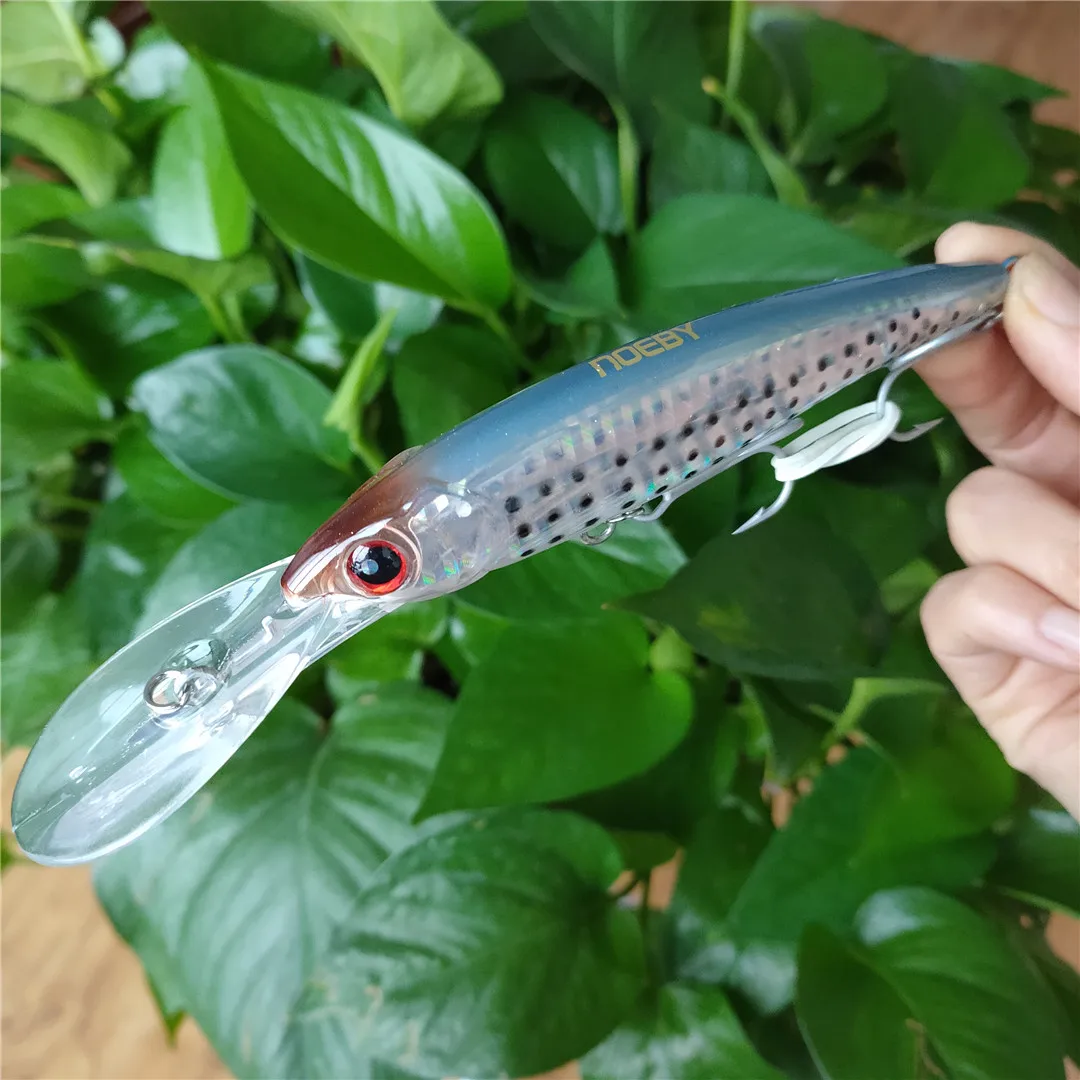 NOEBY 2 uds 16cm 74,7g 12cm 30g 14cm 50g señuelo de pesca de curricán Wobbler productos de pececillo cebo duro aparejos de pesca alimentadores de hundimiento lento - imagen 3