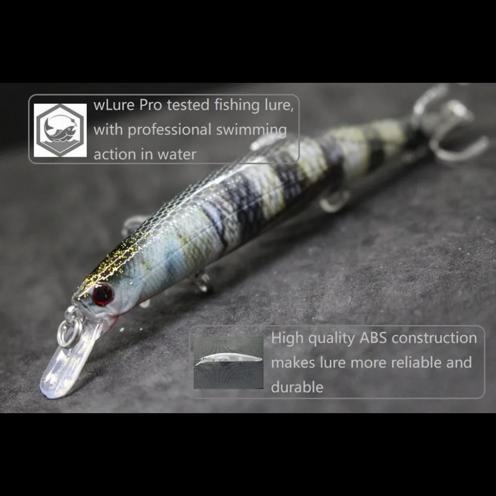 WLure Jerkbait HM672 – Minnow flotante lento de acción ajustada - imagen 4
