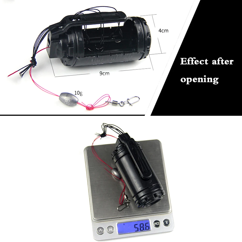 Gancho de explosión de racimo de peso de Metal, anzuelo de pesca de cuerda inferior de agua anticolgante para alimentador de peces, aparejos de pesca - imagen 3