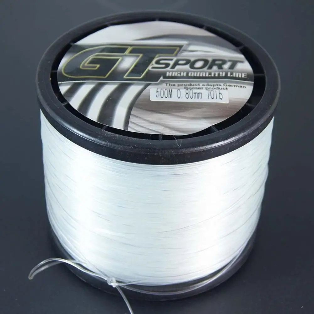 DORISEA-Línea de nailon monofilamento transparente, hilo de Pesca de Mar GT fuerte, Mono 35lb, 40lb, 50lb, 60lb, 70lb, 80lb, 90lb, 500M
