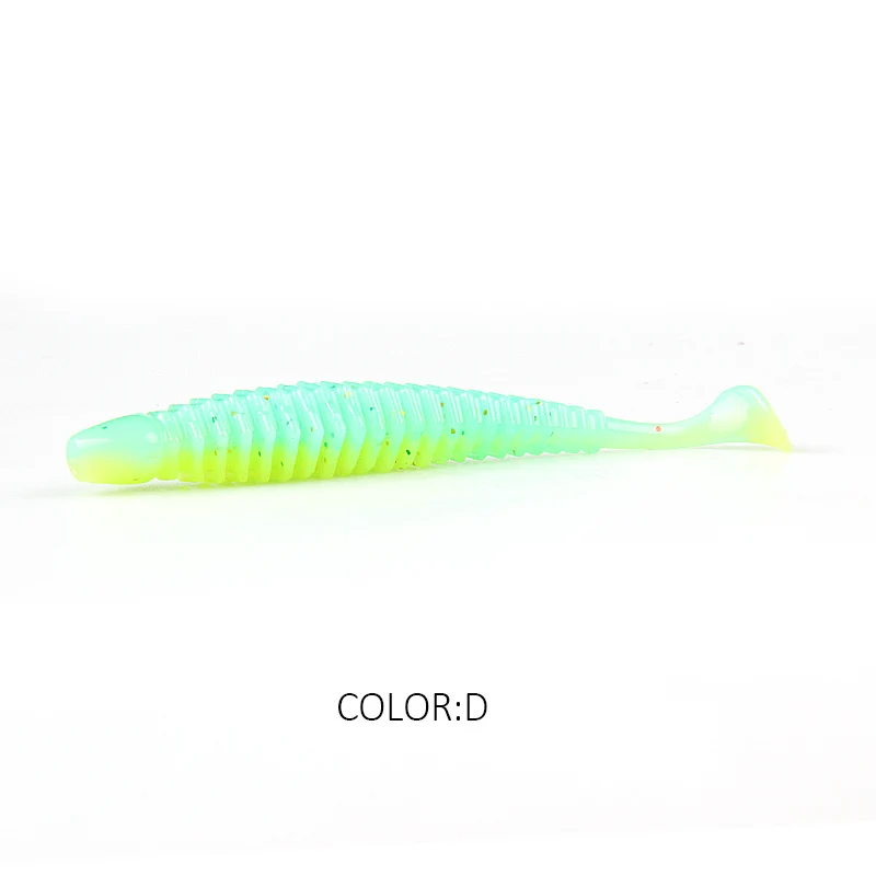 2019 nuevos señuelos blandos 6,2 CM 7,5 CM 9CM cebos señuelo de pesca Leurre Shad doble Color cebo de silicona T cola Wobblers - imagen 4
