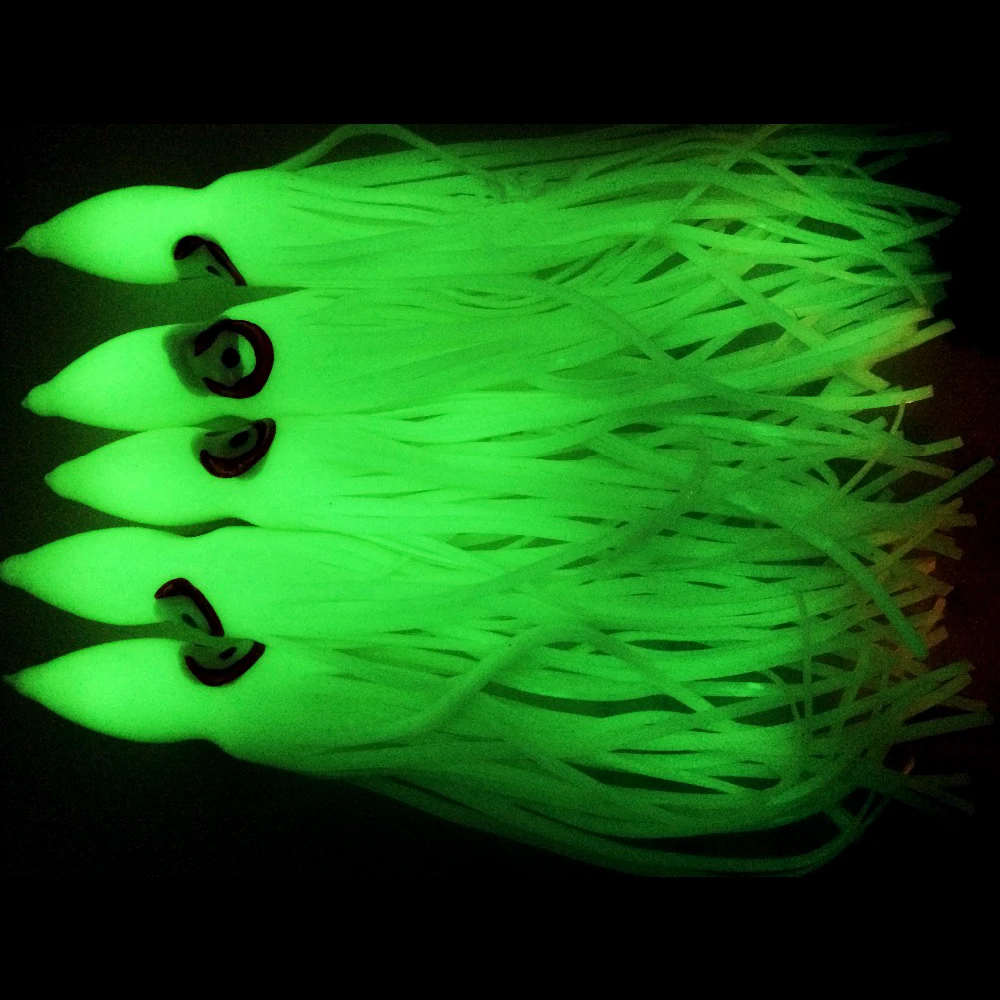 Señuelos de Pesca de agua salada, cebos luminosos de alto brillo, calamar, Skrit, 10 unidades, 12cm / 15cm / 18cm - imagen 3