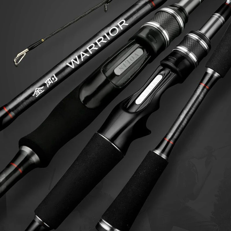 VOLIN-caña de pescar de carbono, 2,1 m, 2,4 m, 2 puntas M ML, caña de fundición de acción rápida, señuelo - imagen 2
