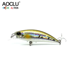 AOCLU pequeño hundimiento Wobbler Jerkbait 50mm 4,0g cebo duro Minnow señuelo para trucha costera lubina roca barco pesca agua dulce salada