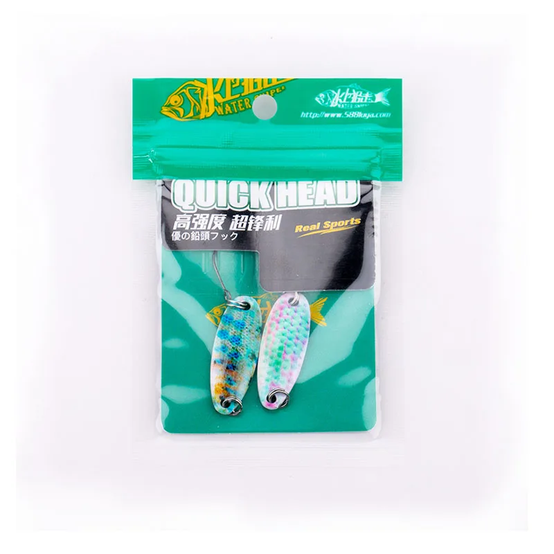 Señuelo de pesca con cuchara de agua para francotirador, cebo giratorio ligero de Metal, para trucha, perca, lubina, 5g, 3,5g, 2,5g - imagen 5