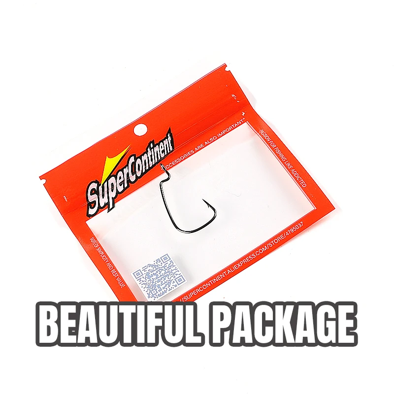 2023 nuevo supercontinente Offset con anillos grandes ganchos de manivela de acero al carbono ganchos aparejos ganchos de gusano con anillo de ojos grandes 10 uds/5 uds - imagen 5