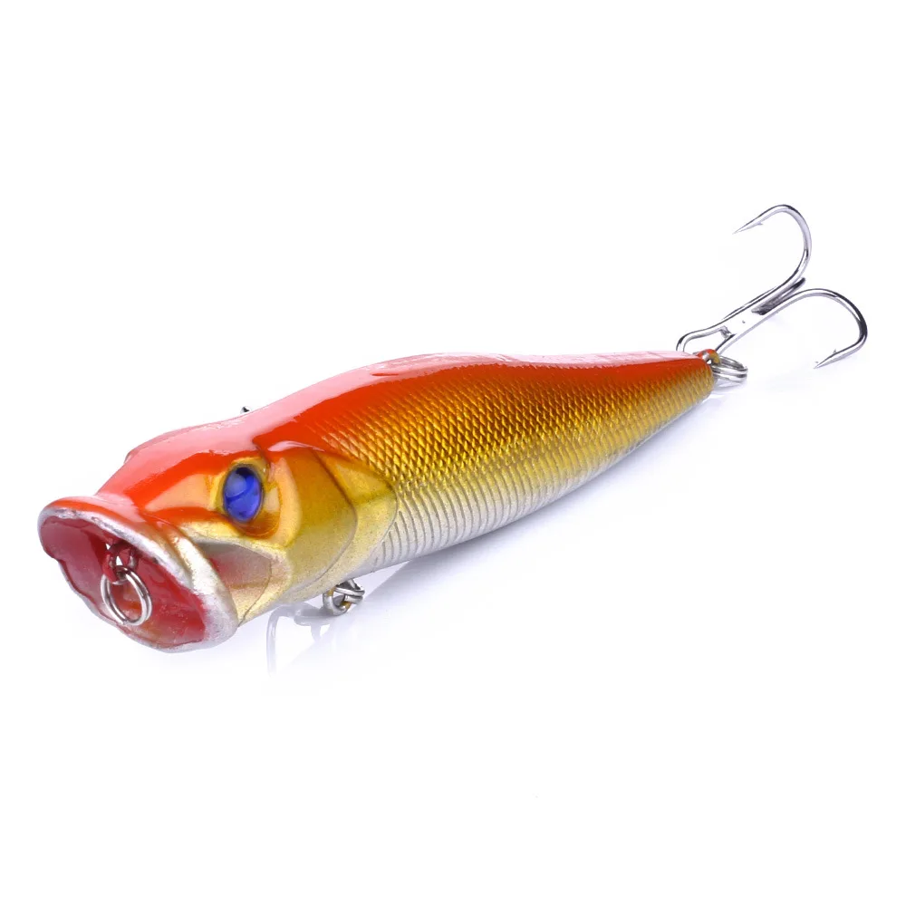 DNDYUJU Señuelos de Pesca, cebo duro de 9cm/12g, Topwater Popper, Wobblers artificiales, aparejos de pesca de plástico con 6 ganchos #, 1 unidad - imagen 5