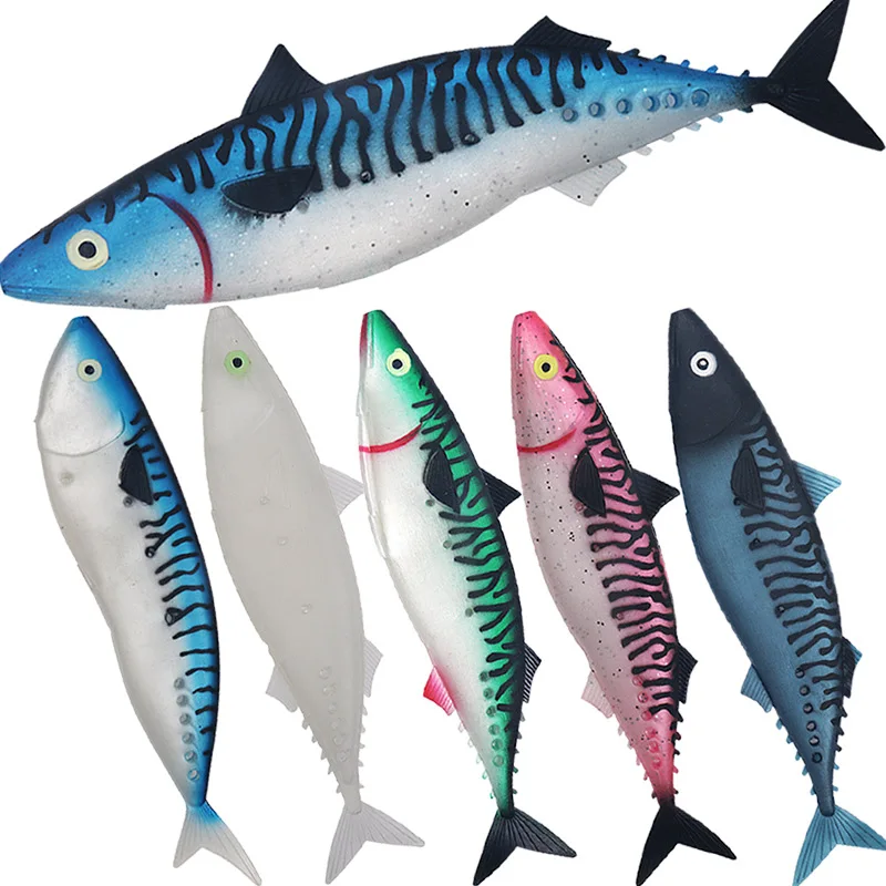 Señuelos De Pesca De 29cm y 67g, cebos blandos De Pesca De distancia, cebo Artificial De calamar para agua De mar profunda, 3 unids/lote - imagen 3