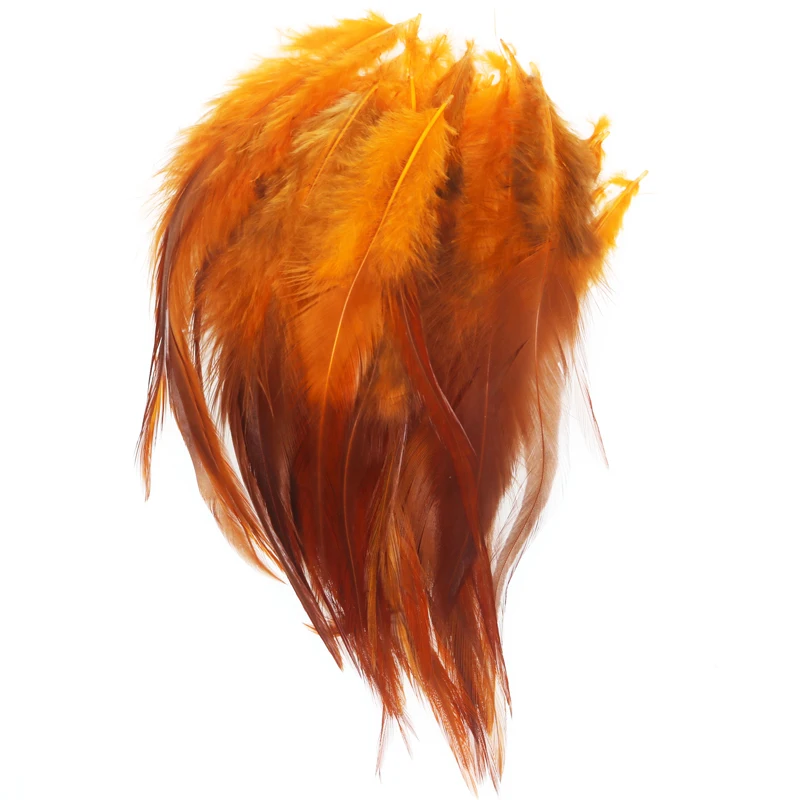 50 Uds. De materiales de plumas para atar moscas, sillín de gallo, gallo de hackle, pluma Schlappen, trucha, cabeza de acero, materiales para atar moscas, 7 colores - imagen 3