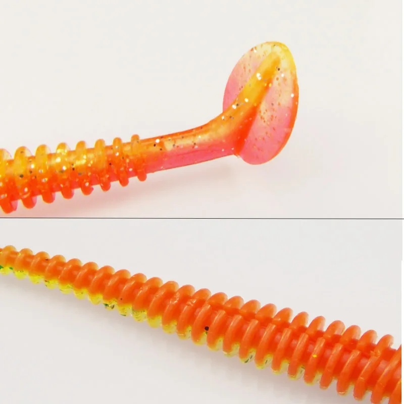 KESFISHING Ring Shad 4 "cebos de simulación de silicona suave Artificial inyección explosiva de señuelos de pesca de sal aromática - imagen 5