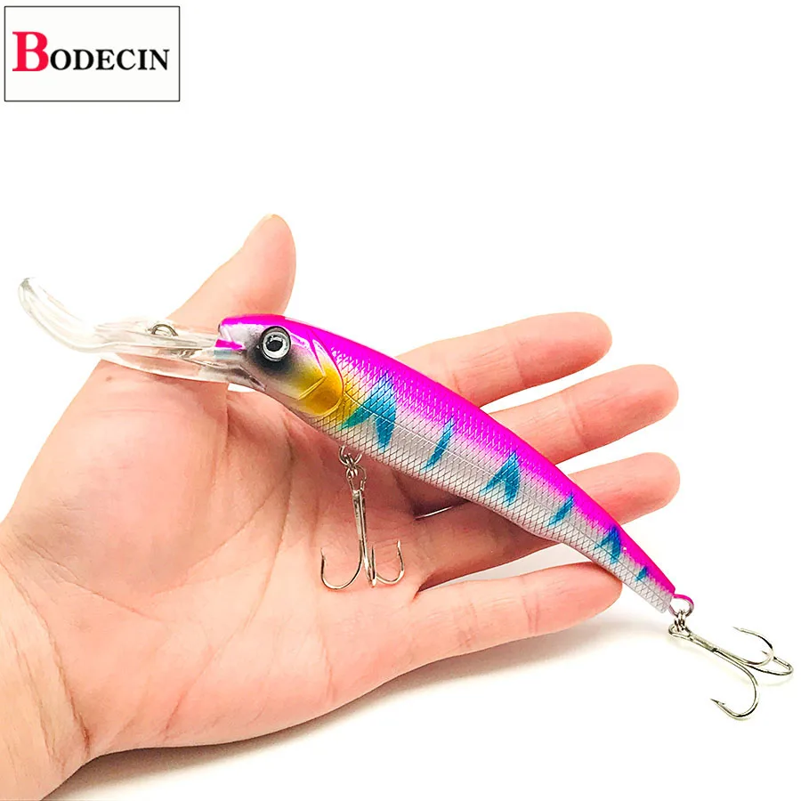 Señuelo duro para pesca de Lucio, cebo Artificial grande, Swimbait, Crankbait, Minnow, ojos 3D, 1 ud. - imagen 3