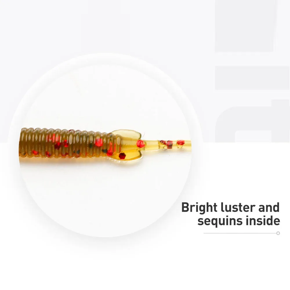 JOHNCOO-señuelo de Pesca de 50 piezas, Swimbait, 55mm, 0,4g, gusano suave, Océano, Roca, lubina, Wobblers, carpa, Peche - imagen 5