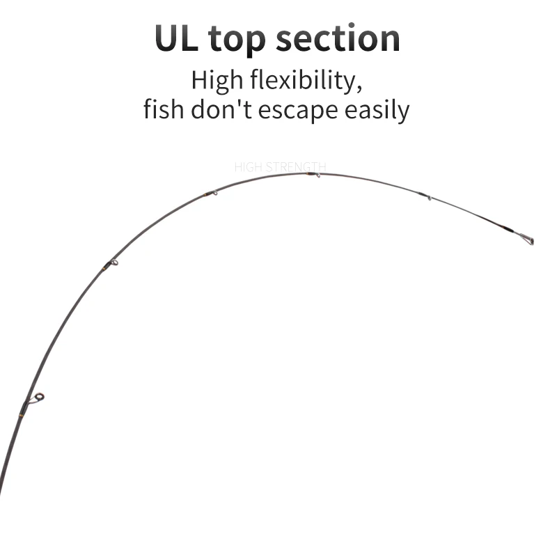 KAWA nueva caña de pescar súper ligera súper suave 1,5 m 2 secciones portátil para pescar caña clásica giratoria y fundida - imagen 4