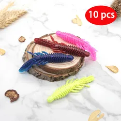 Juego de Señuelos de Pesca biónicos, cebo suave de agua flotante, tipo Camarón, 10 piezas, 6,5 cm/2g, 8cm/3g