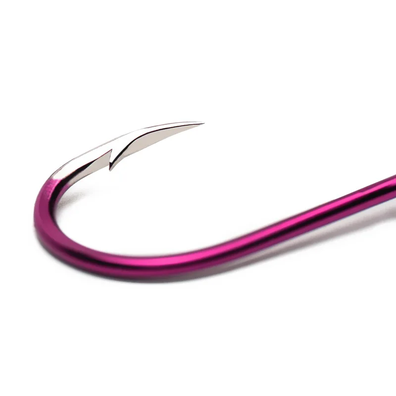 Anzuelo de púas de pesca, anzuelos de acero al carbono con dientes planos de melocotón, boca curva, anzuelo Triangular de ataque rápido, lote de 15 piezas en oferta - imagen 4